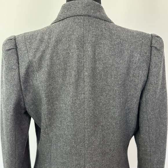 Peabody House Vintage Wool Dark Gray One Button Blazer Size 11/12 - Picture 5 of 14